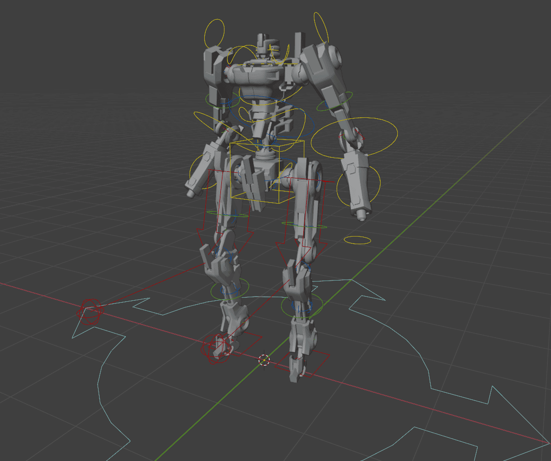 Armature controls added on top of the rig