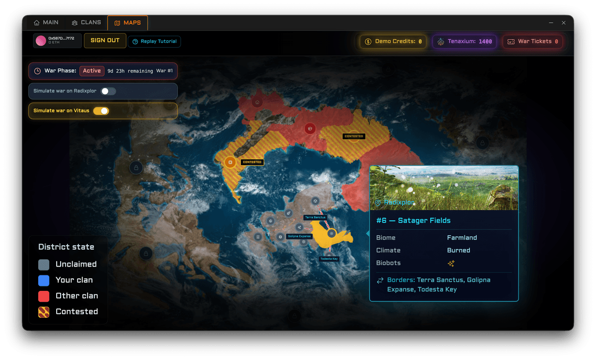 Clan Wars Map Screenshot